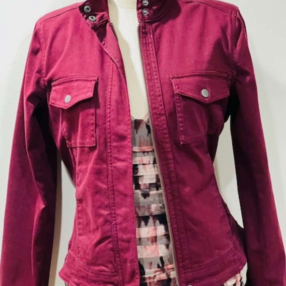 Liverpool Cranberry/Pomegranate Colored Military Jacket